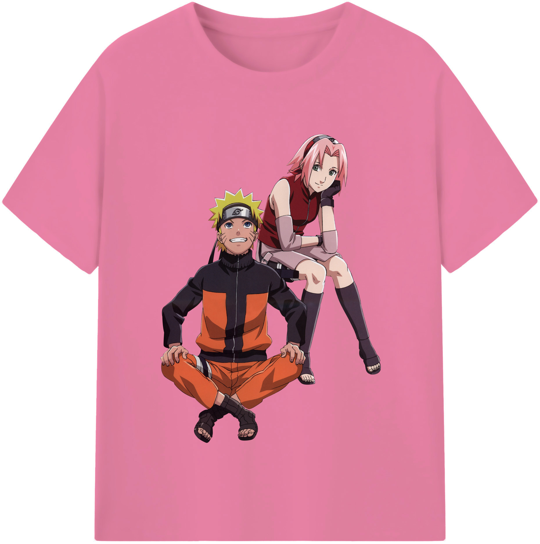 （画像用） NARUTO -ナルト- うずまき ナルト Uzumaki Naruto 綿100％半袖Tシャツ（フロントプリント）